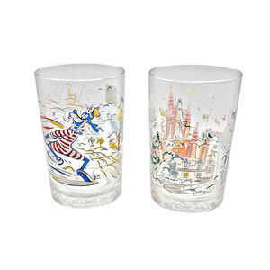 2 VTG 1996 McDonald’s Glasses Walt Disney Remember the Magic 25th Anniversary